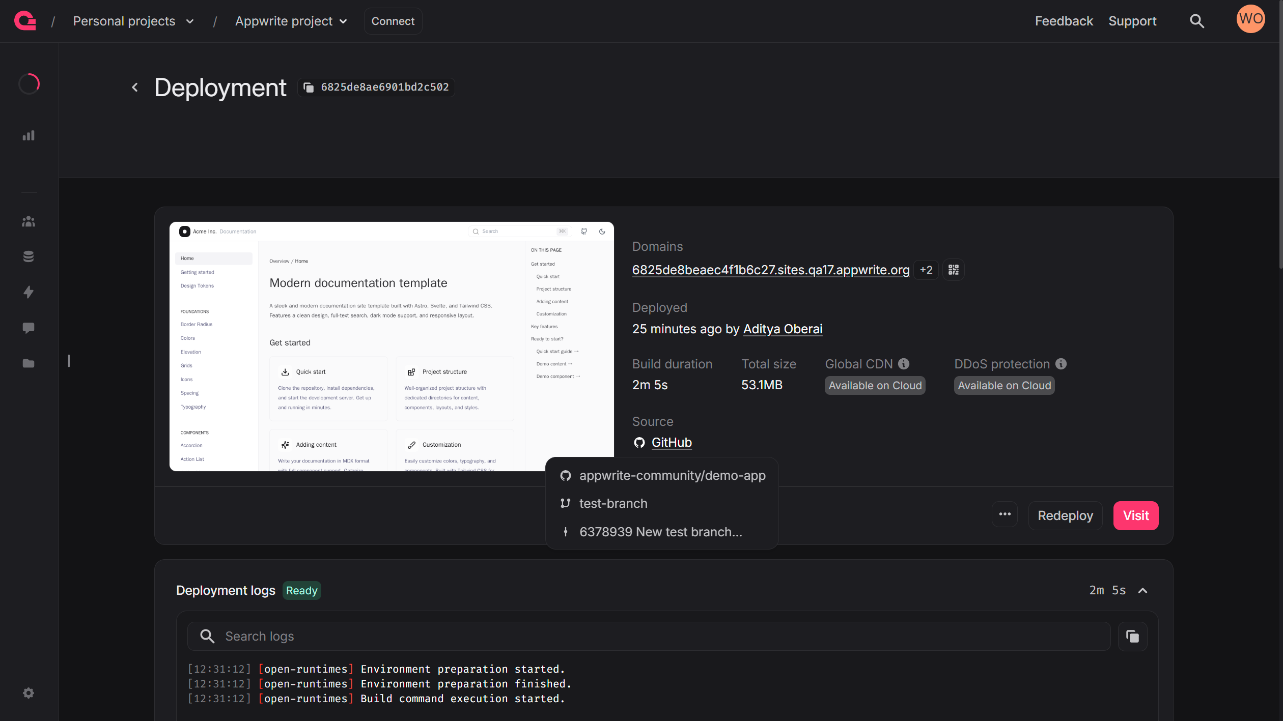 GitHub as source