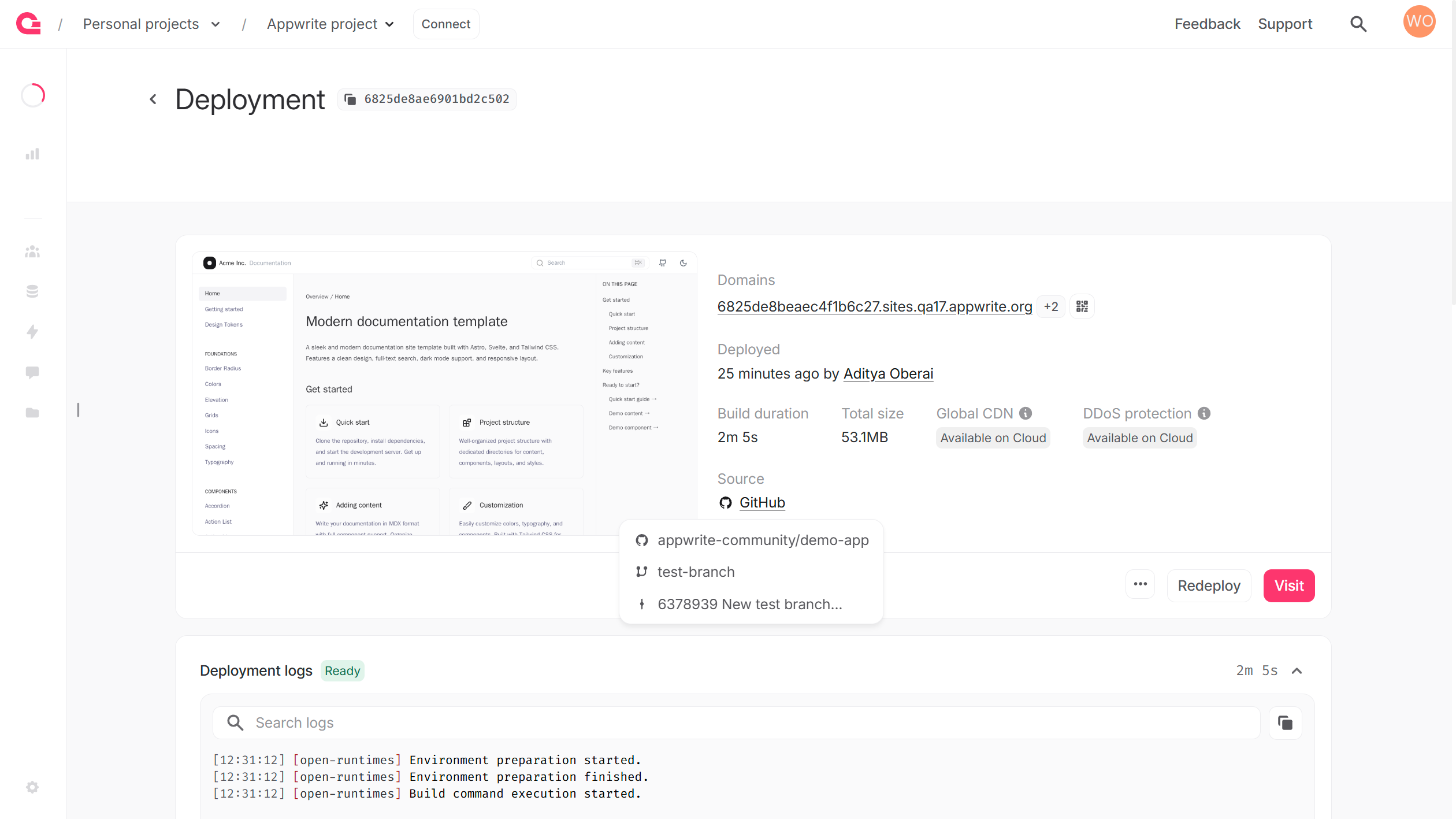 GitHub as source