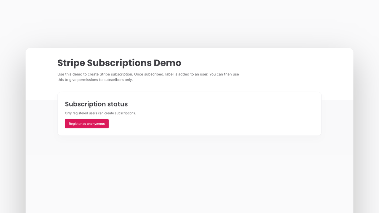 Stripe subscription demo