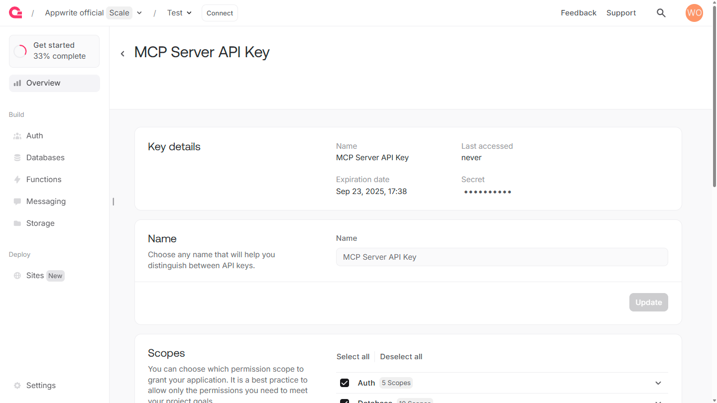 Create API Key