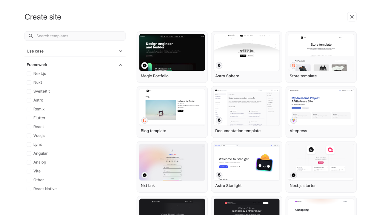 Search templates