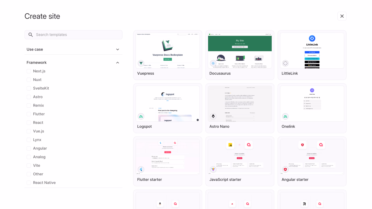 Search templates