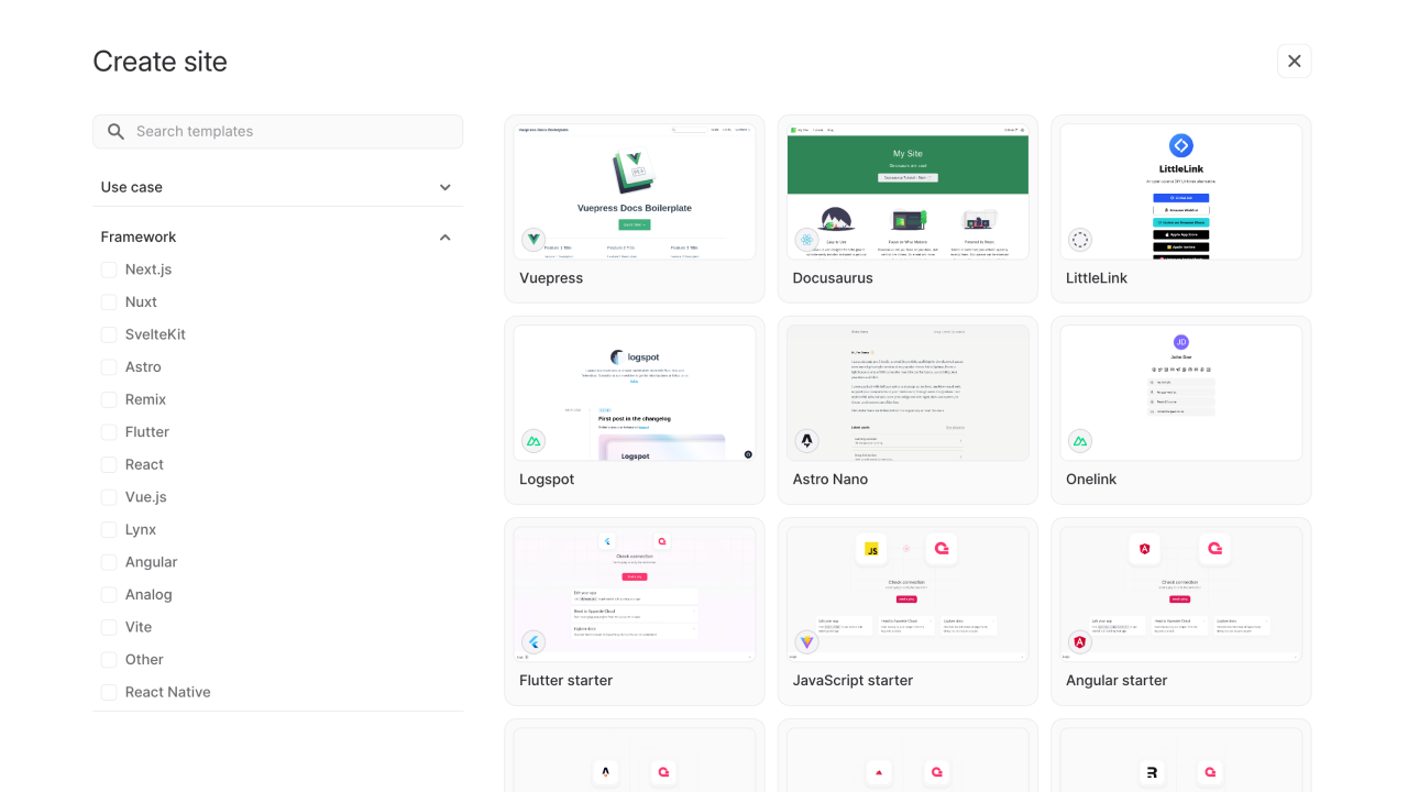 Search templates