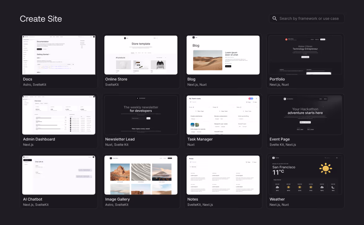 Create a site dashboard